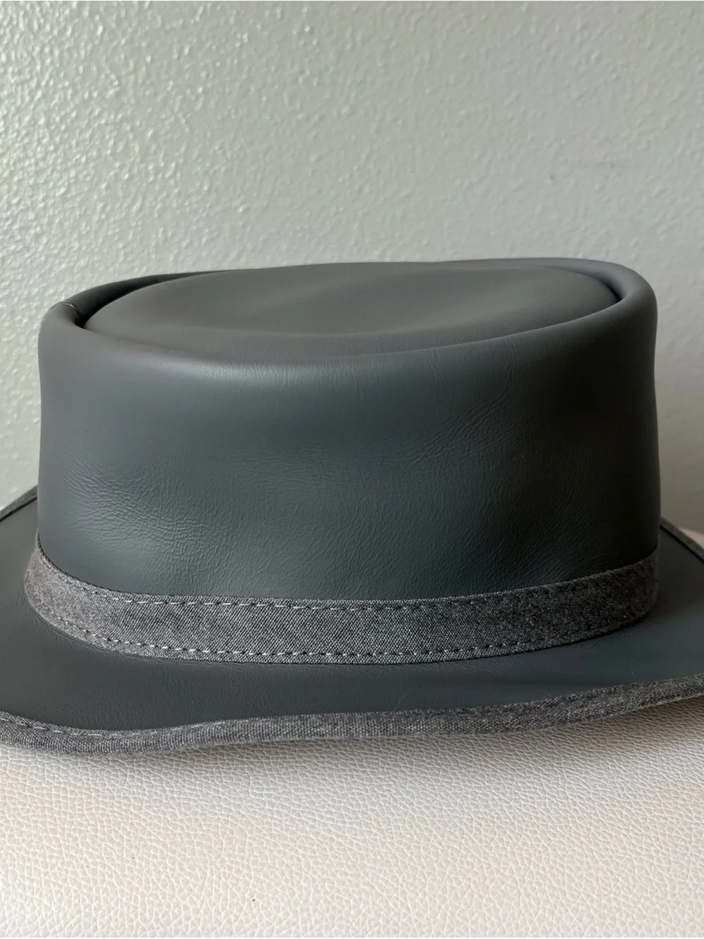 American Hat Makers Head’n Home Leather Limited Top Hat Gray XXL Made in USA